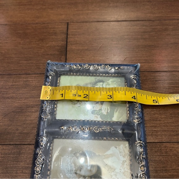 Vintage-Inspired Triple Photo Frame Set - Navy and Mahogany - Picture 6 of 6